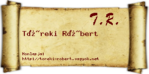 Töreki Róbert névjegykártya